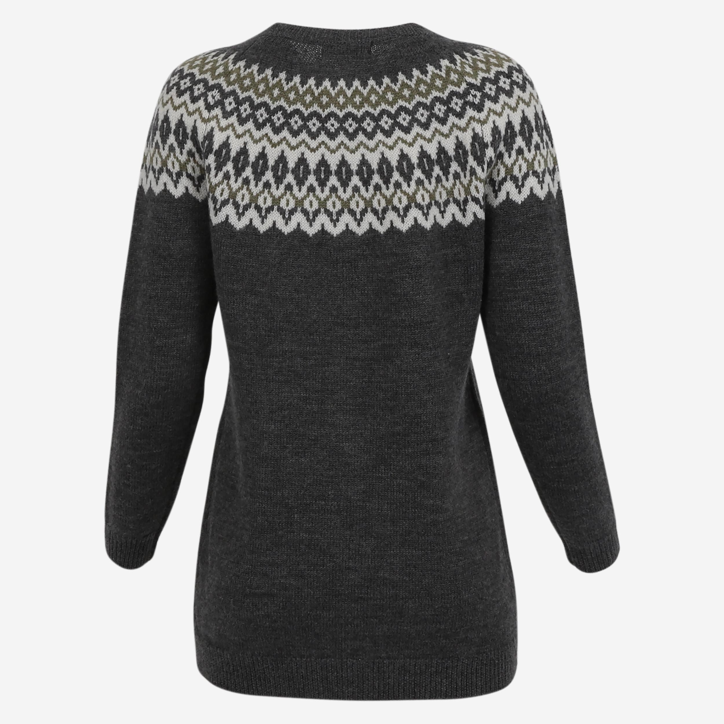 ÁSTHILDUR 北欧风格美利诺羊毛开衫中长款