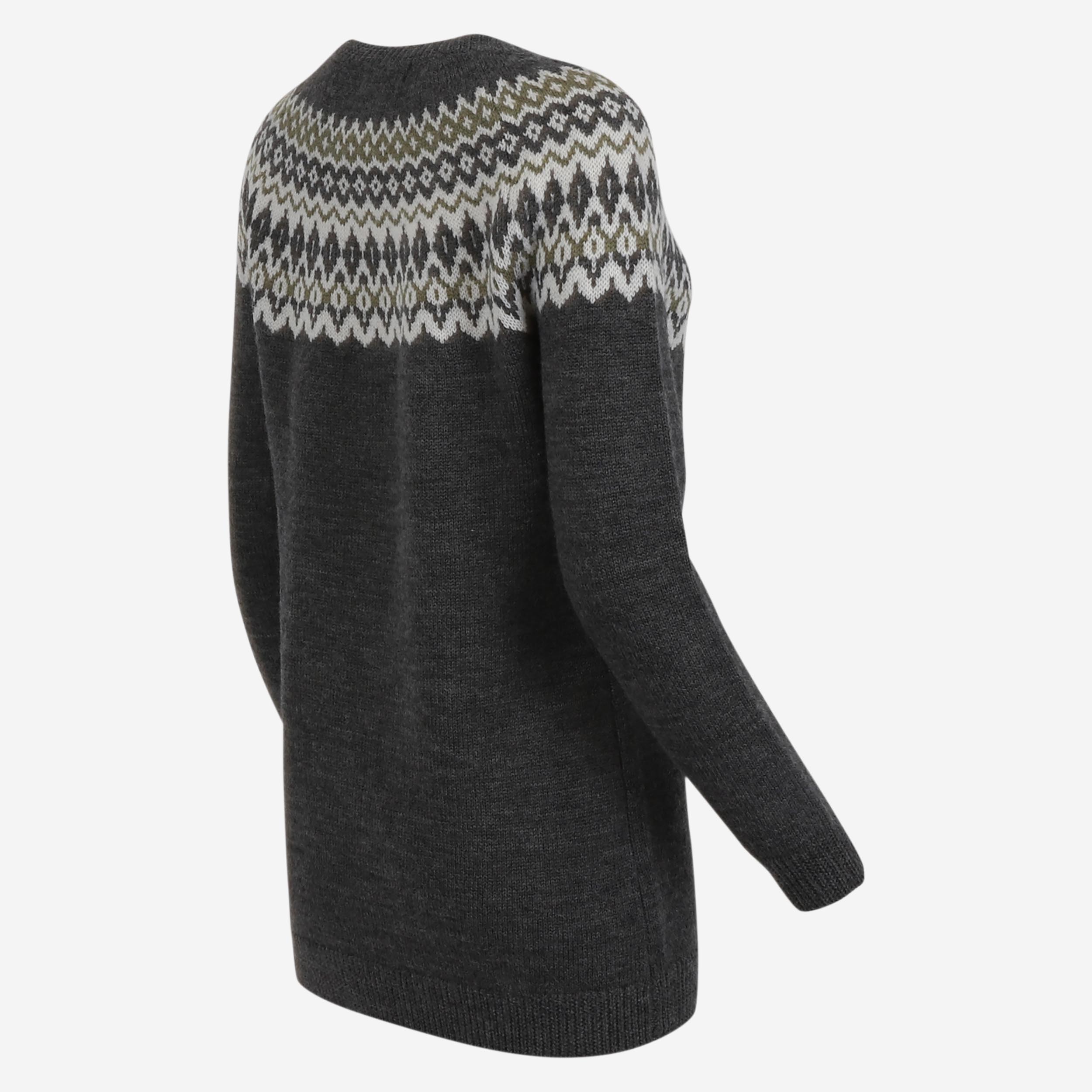 ÁSTHILDUR 北欧风格美利诺羊毛开衫中长款