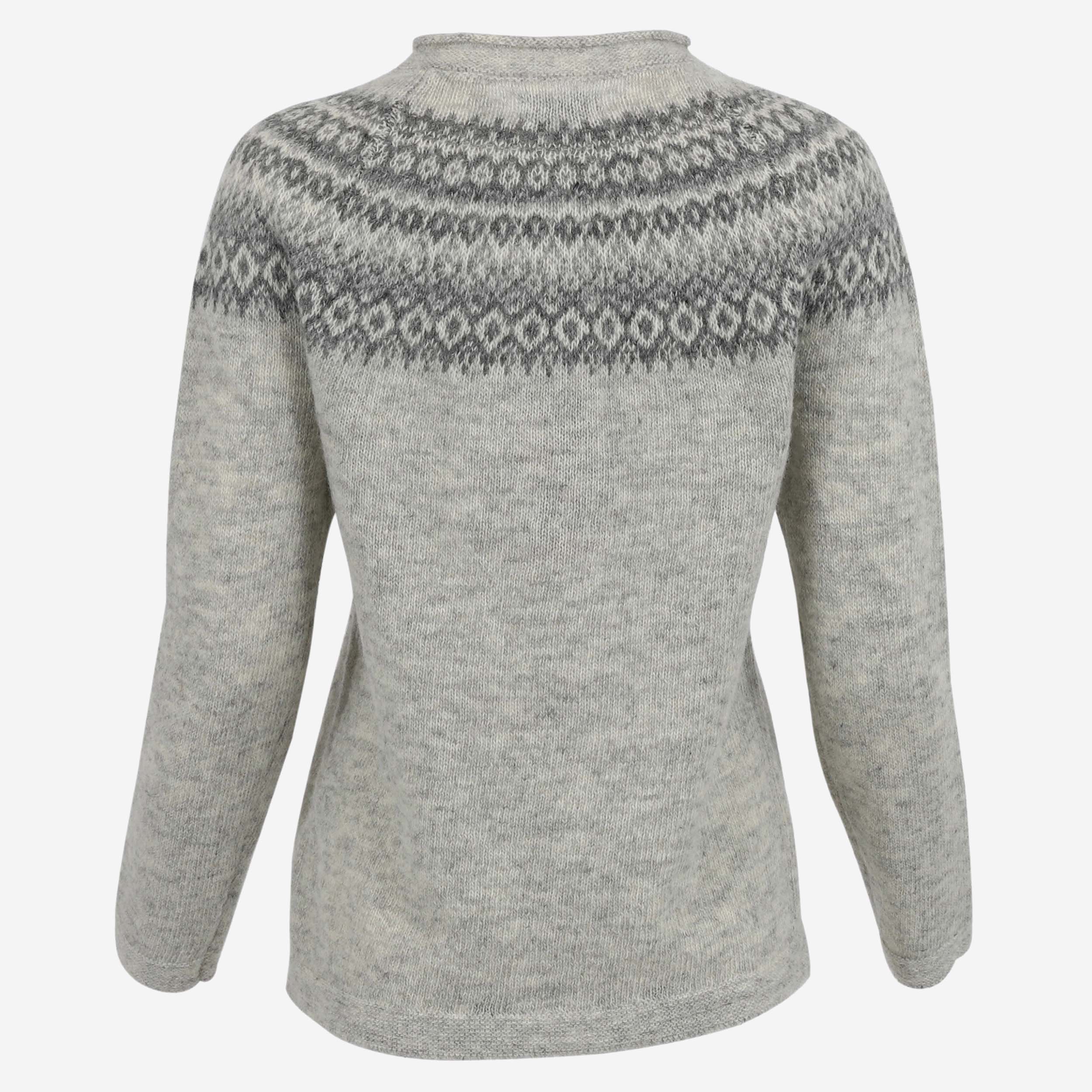 FAGRADALSFJALL hneppt íslensk ullarpeysa