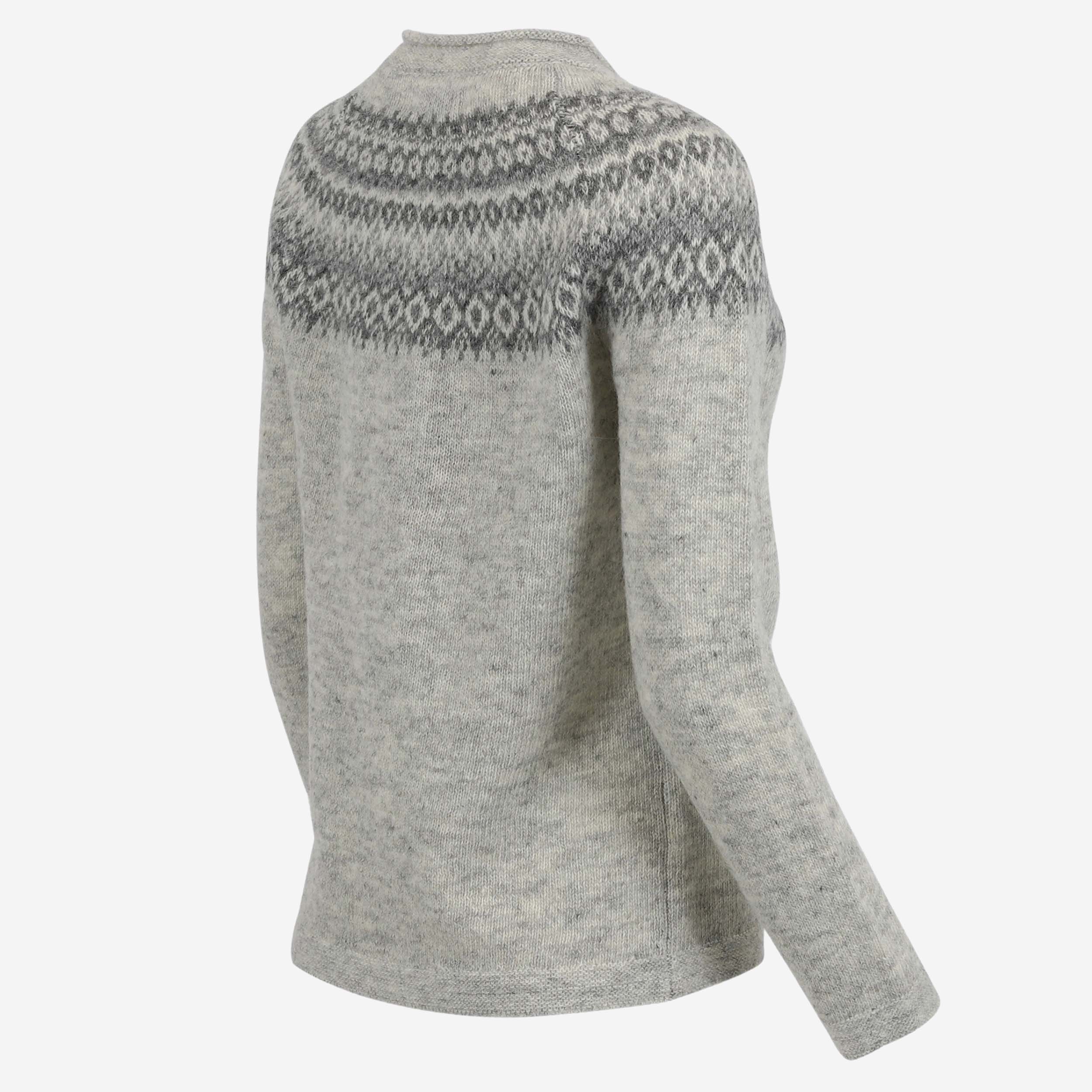 FAGRADALSFJALL hneppt íslensk ullarpeysa