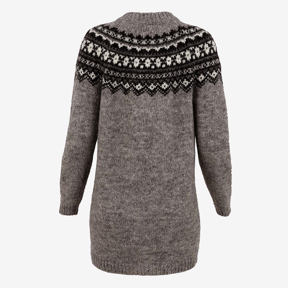 FRÓÐNÝ冰岛羊毛开衫中长款