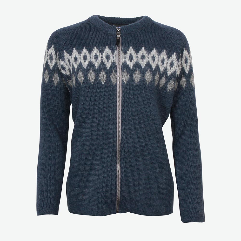 Hildur knitted Icelandic lopi wool sweater with zip