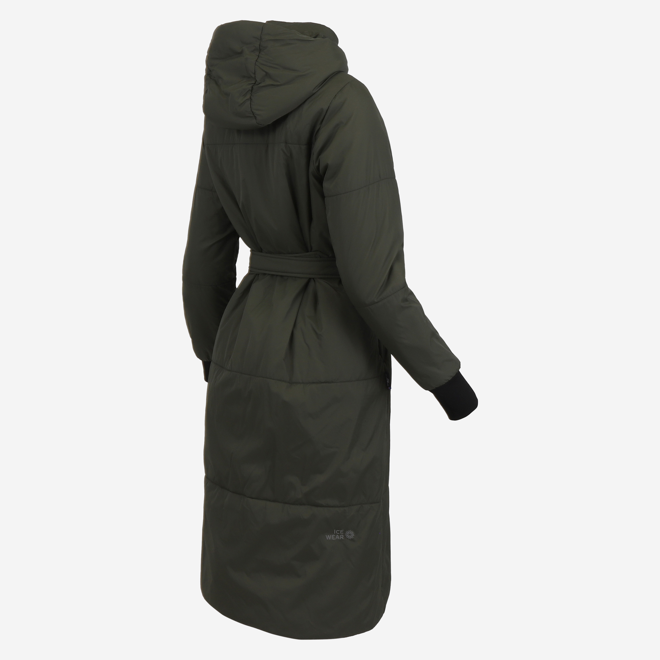 HVALEYRARHRAUN hooded wool insulated coat