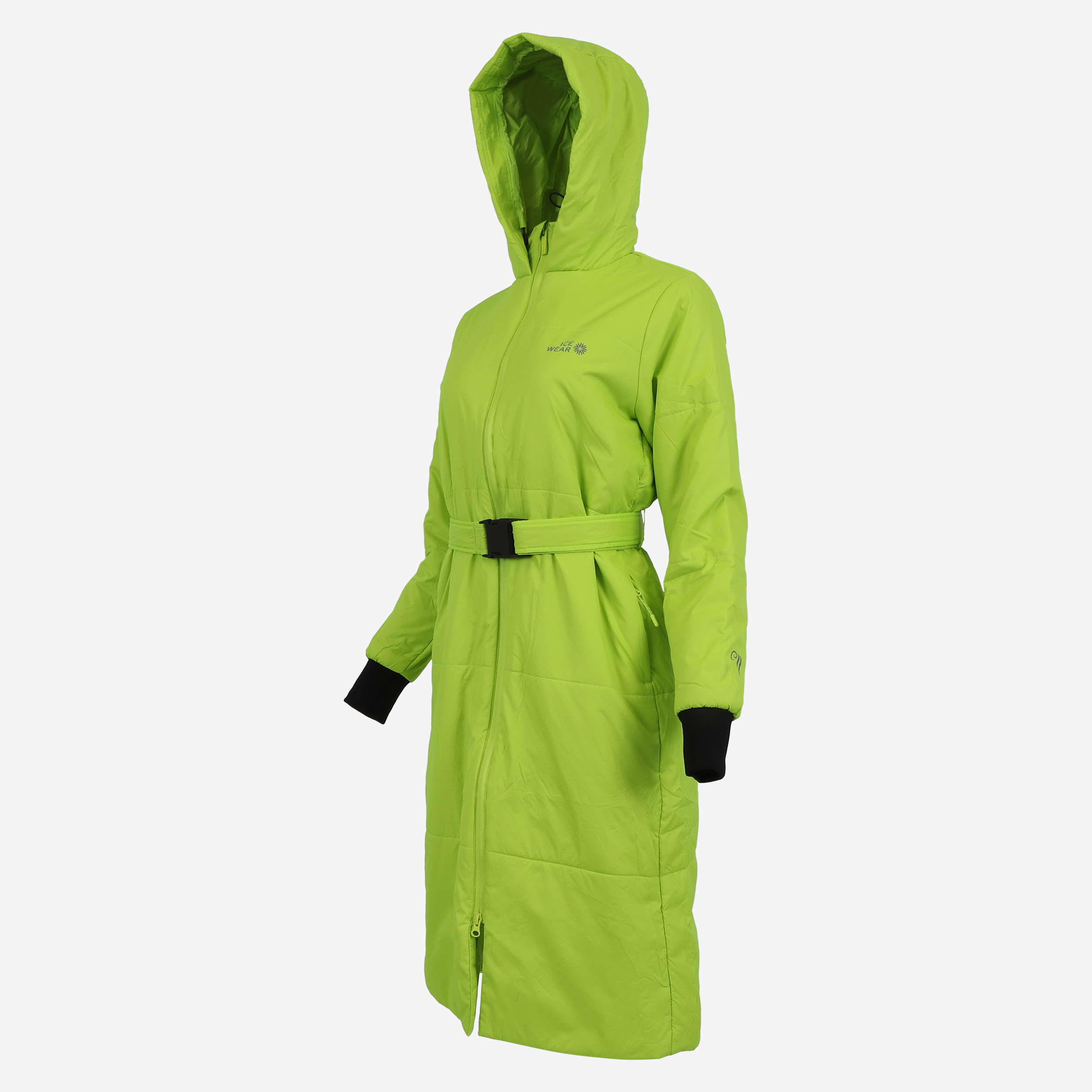 HVALEYRARHRAUN hooded wool insulated coat
