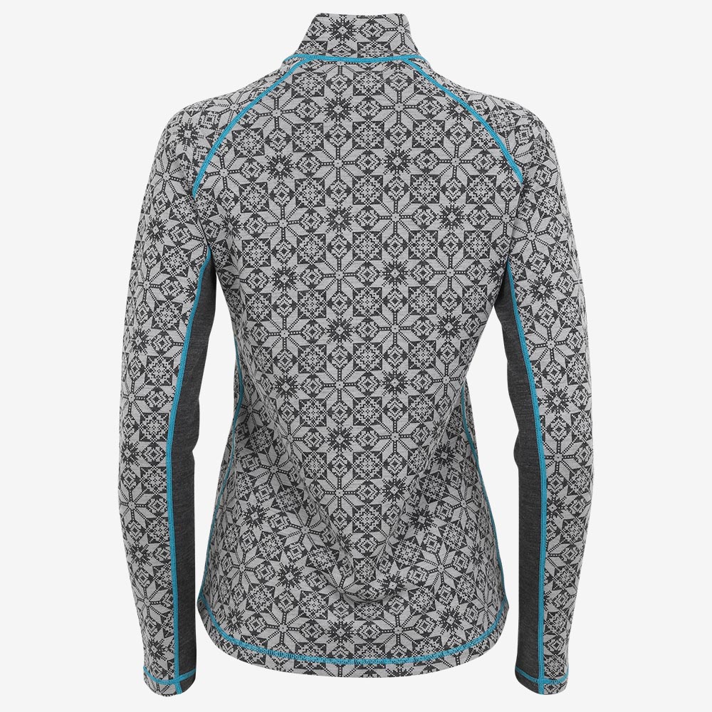 HVÍTANES 女装美利诺羊毛混纺长袖衫