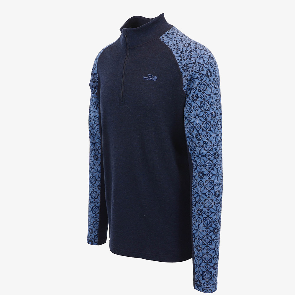 HVÍTANES merínó ullarpeysa í herrasniði