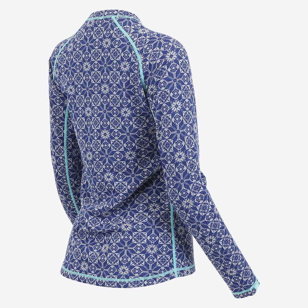 HVÍTANES 美利诺羊毛混纺女装圆领长袖衫