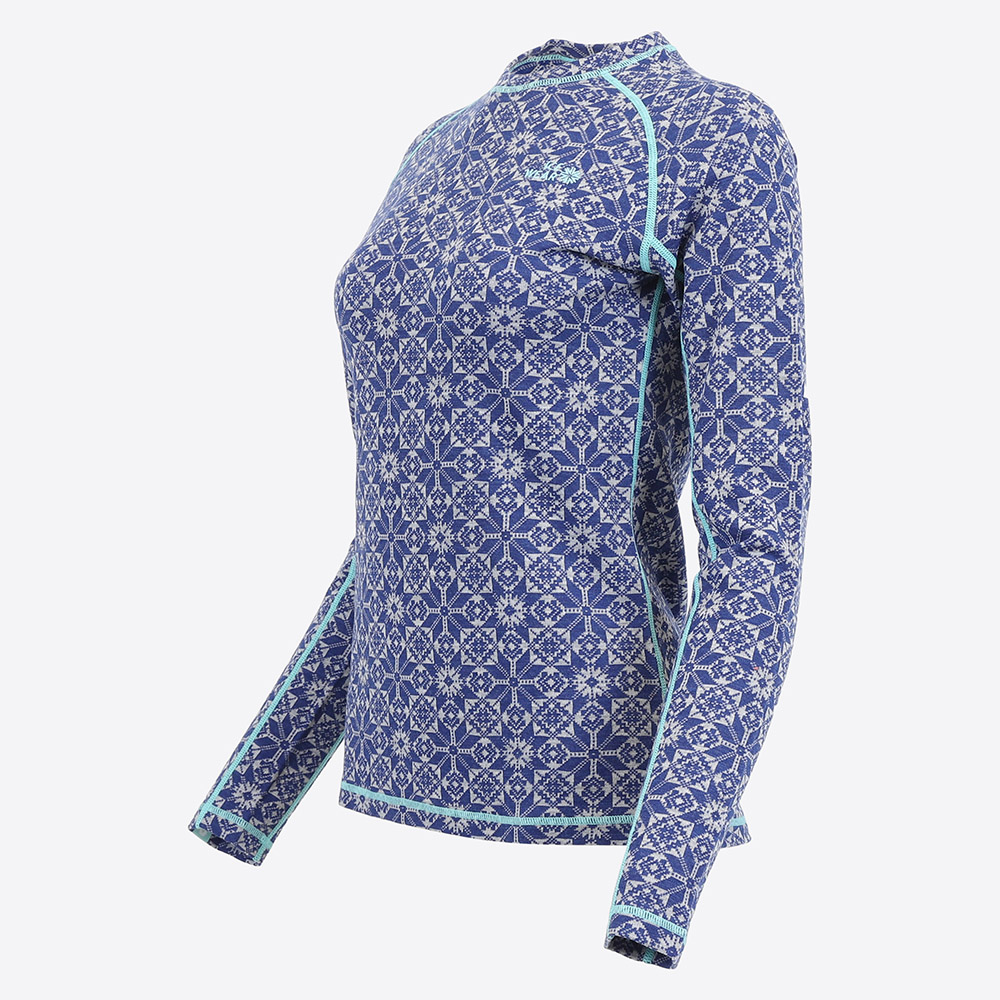 HVÍTANES 美利诺羊毛混纺女装圆领长袖衫