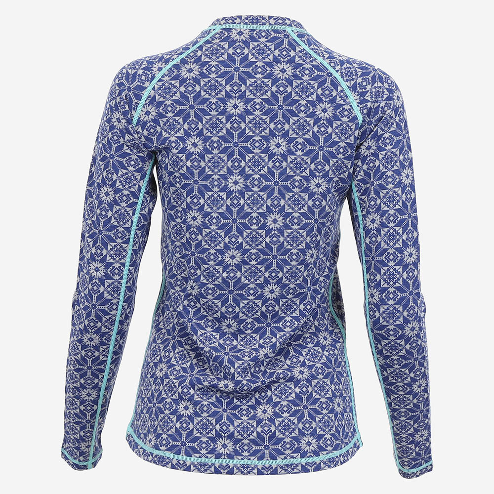 HVÍTANES 美利诺羊毛混纺女装圆领长袖衫