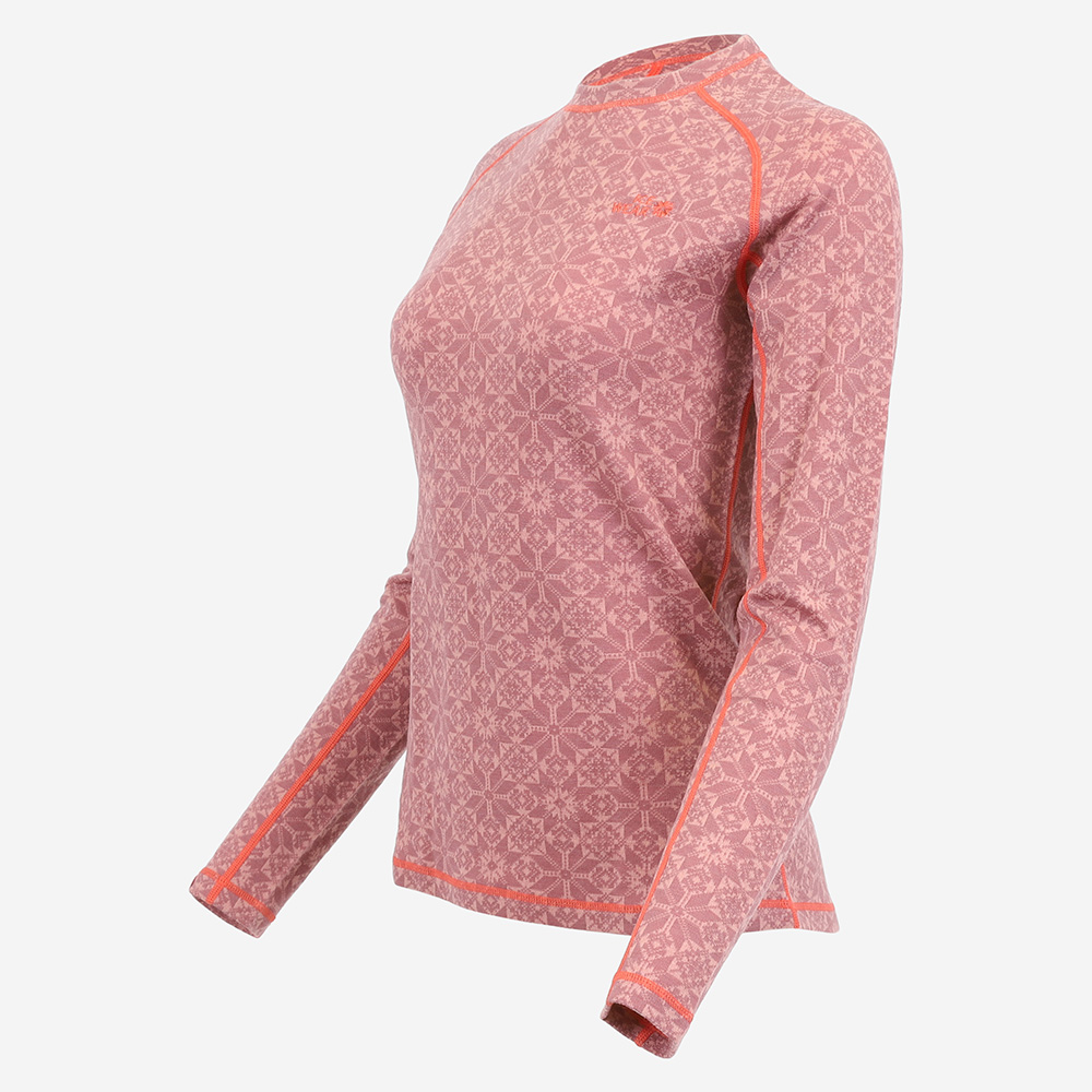 HVÍTANES 美利诺羊毛混纺女装圆领长袖衫