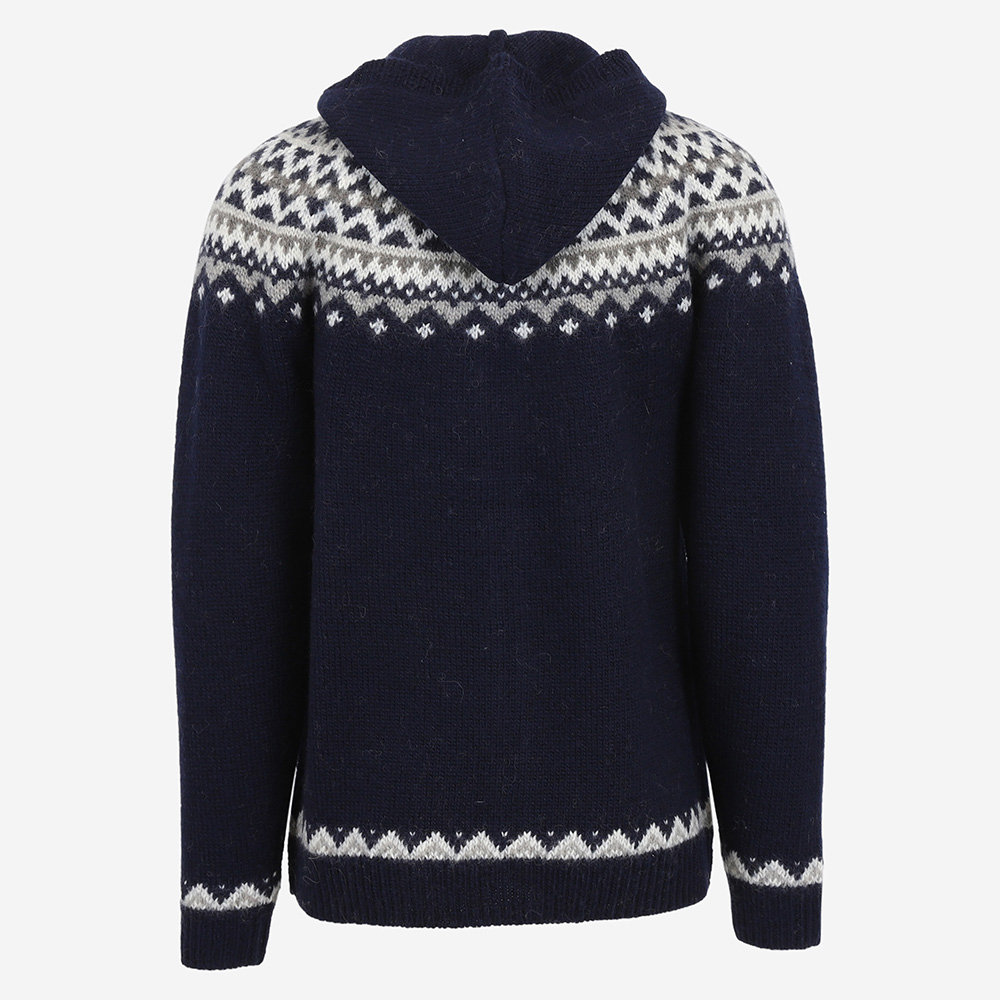 Skjaldbreiður hooded wool sweater