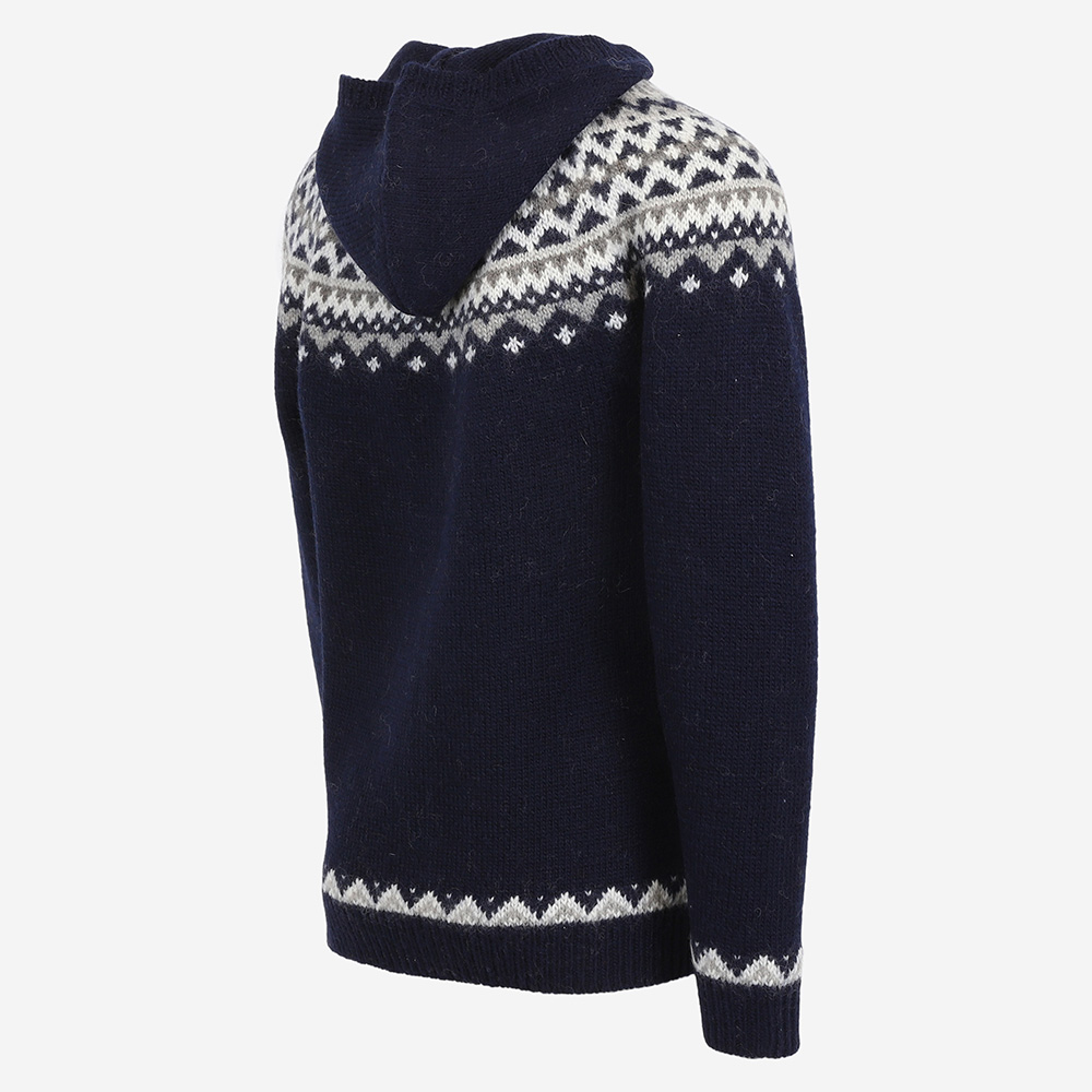 Skjaldbreiður hooded wool sweater