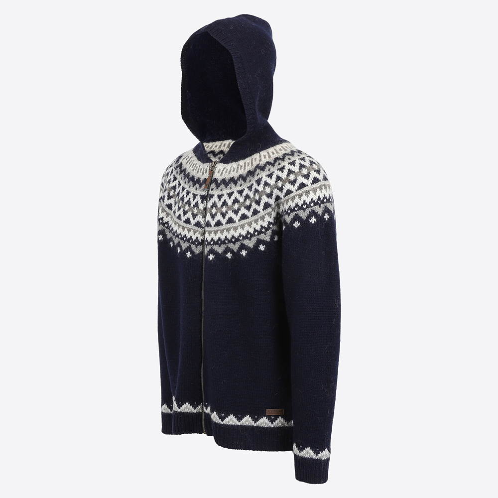 Skjaldbreiður hooded wool sweater