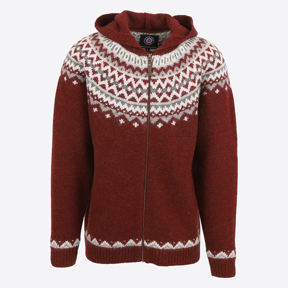 Skjaldbreiður hooded wool sweater