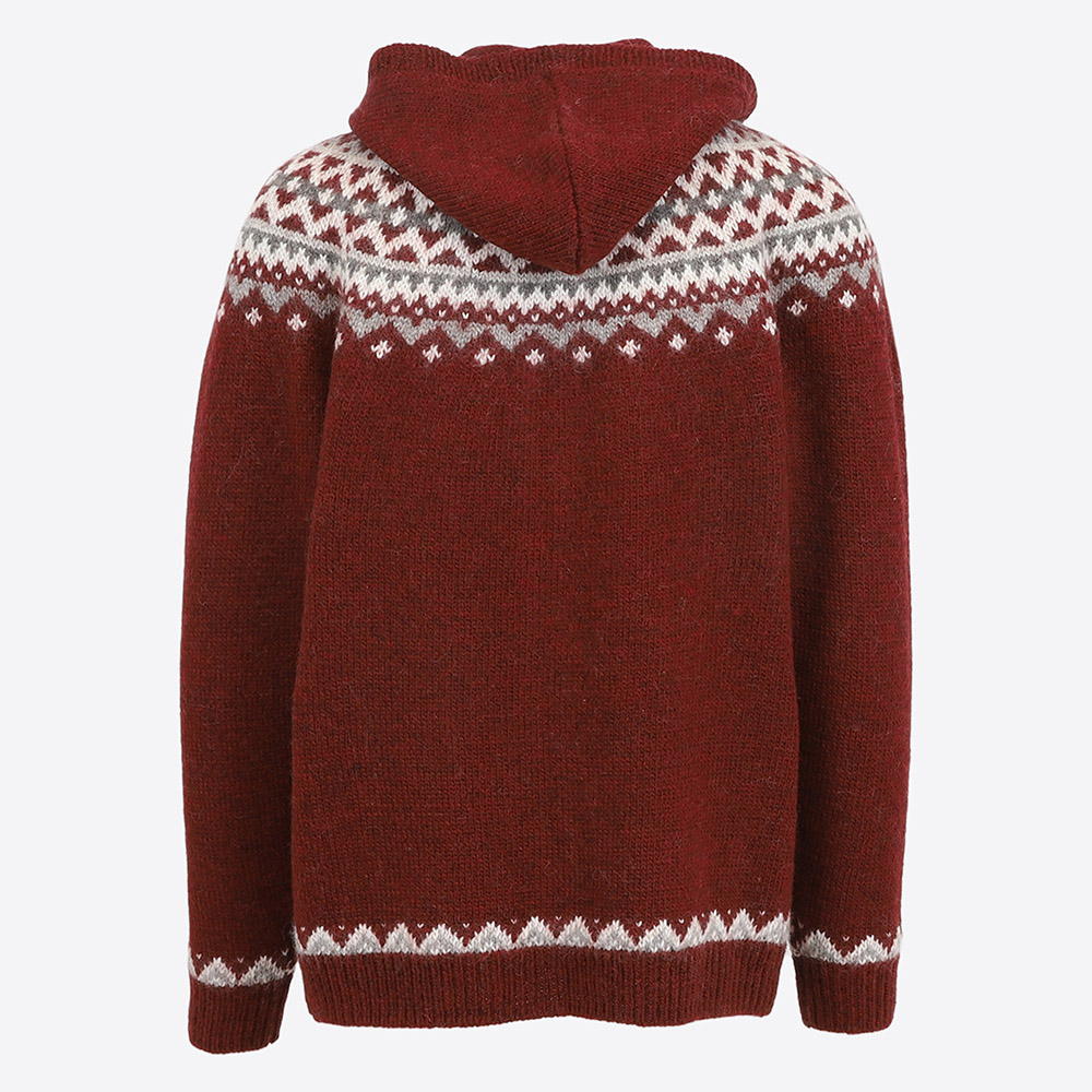 Skjaldbreiður hooded wool sweater