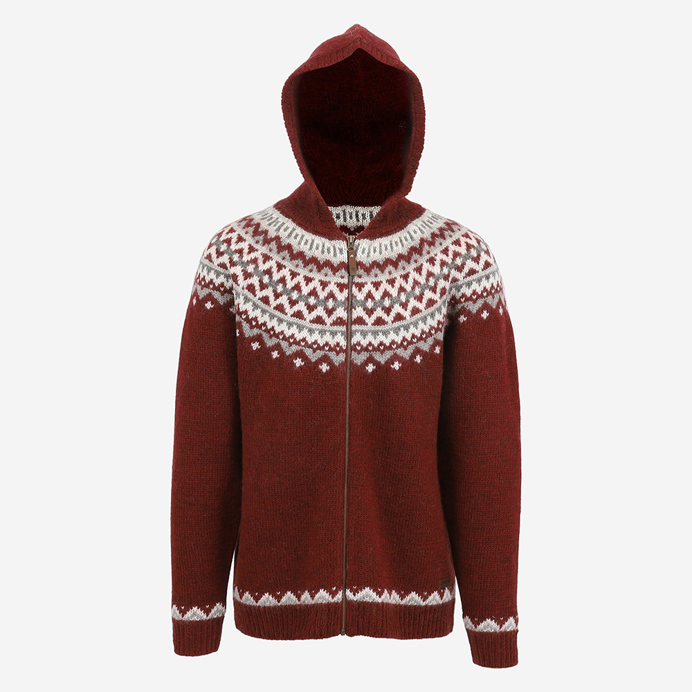 Skjaldbreiður hooded wool sweater