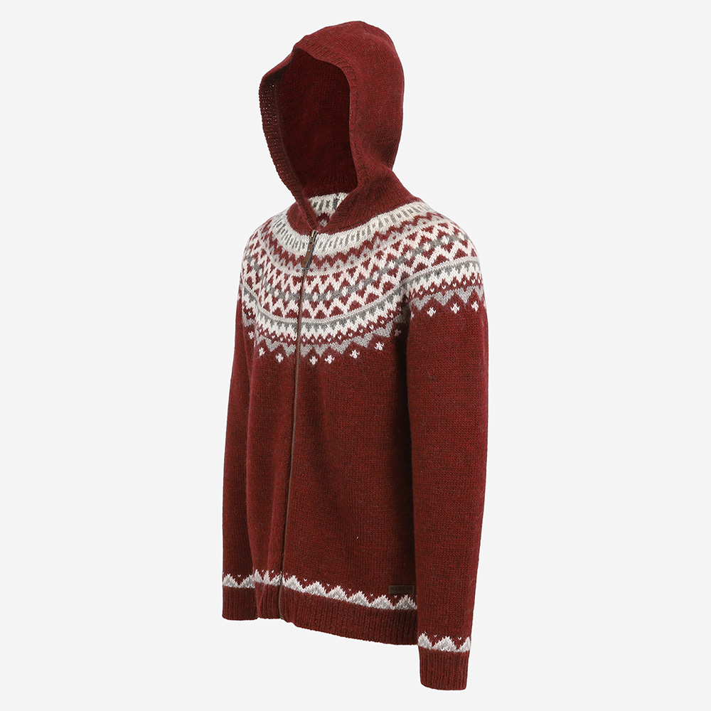 Skjaldbreiður hooded wool sweater