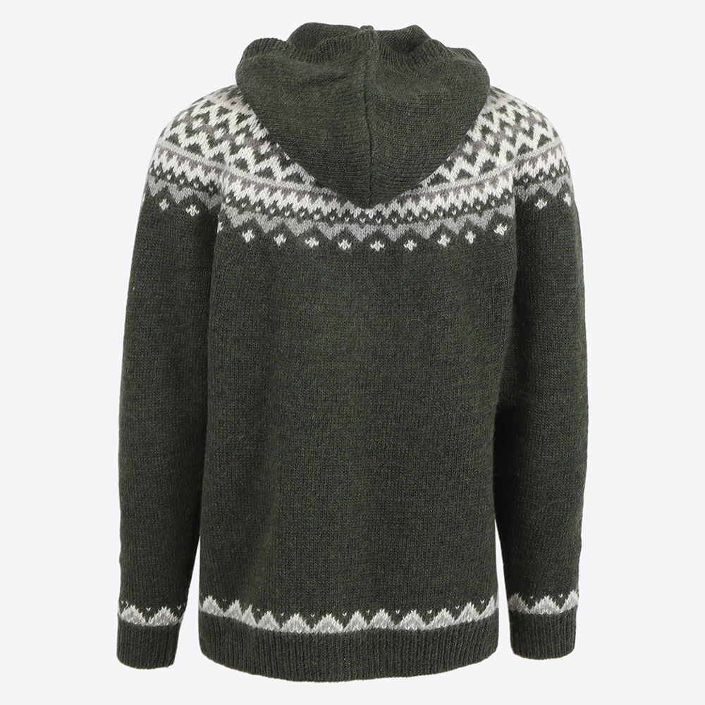 Skjaldbreiður wollpullover mit kapuze
