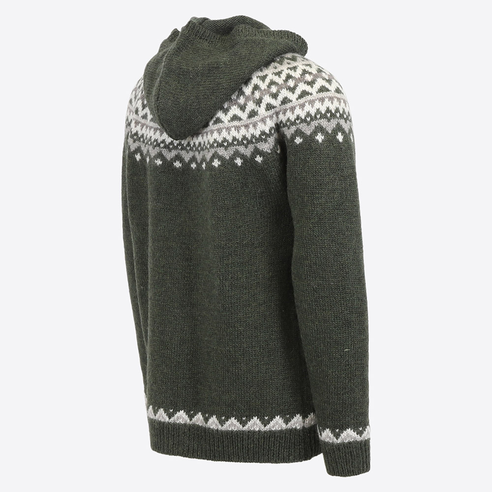 Skjaldbreiður wollpullover mit kapuze