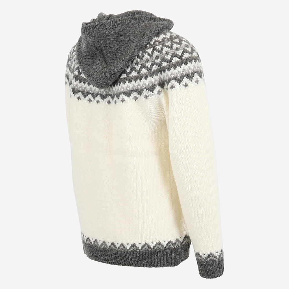 Skjaldbreiður wollpullover mit kapuze