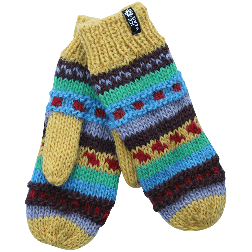MAGNEY Hand knitted wool mittens