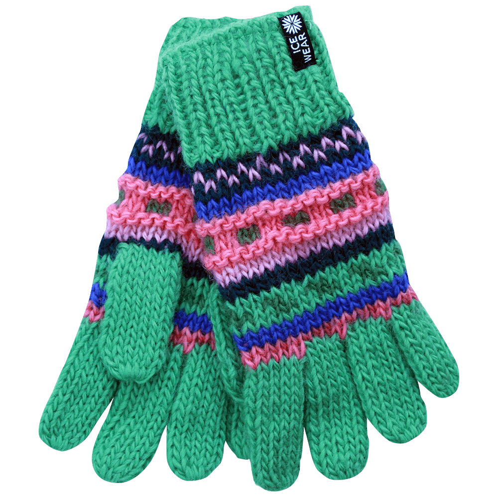 Magney Gants en laine tricotés main