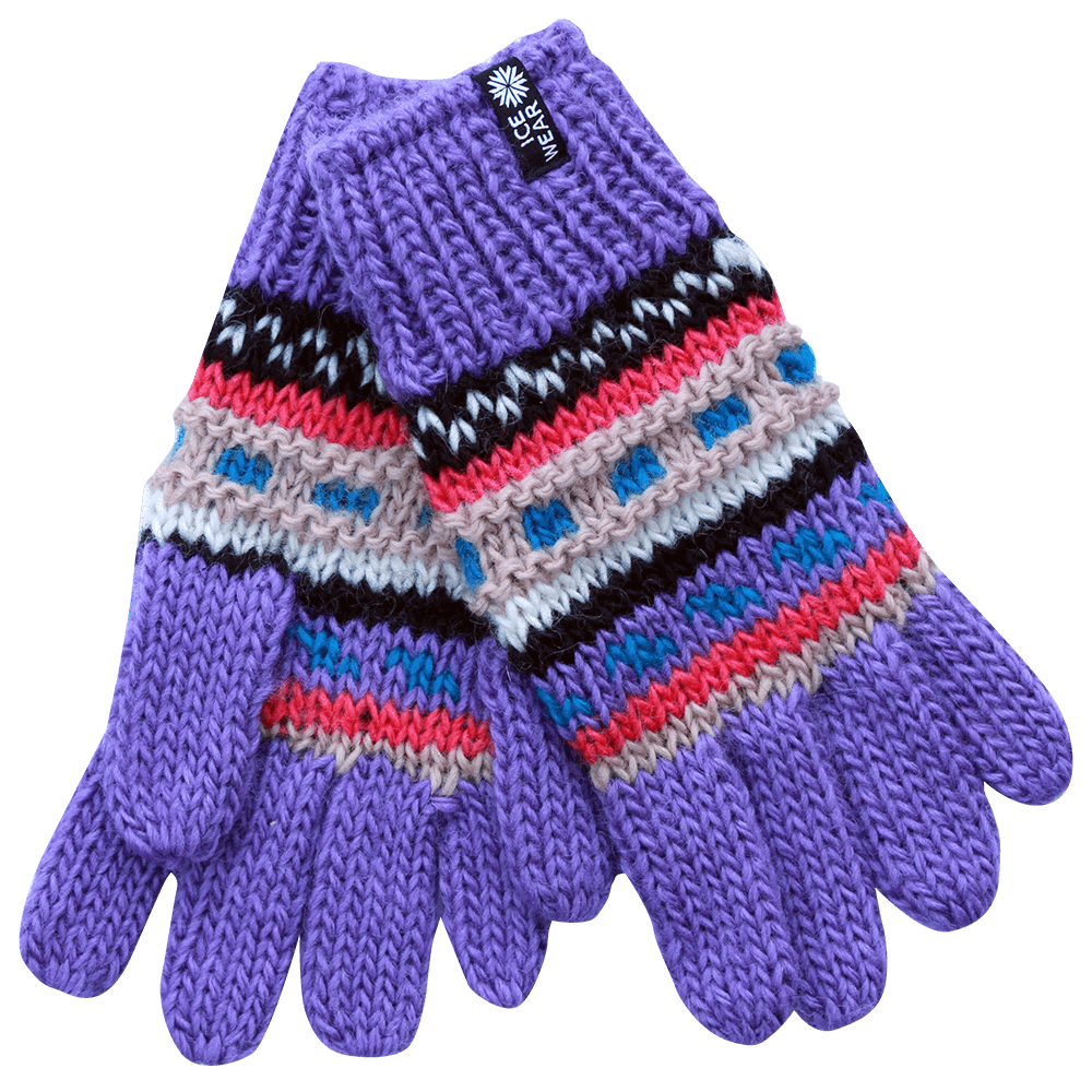 Magney Gants en laine tricotés main