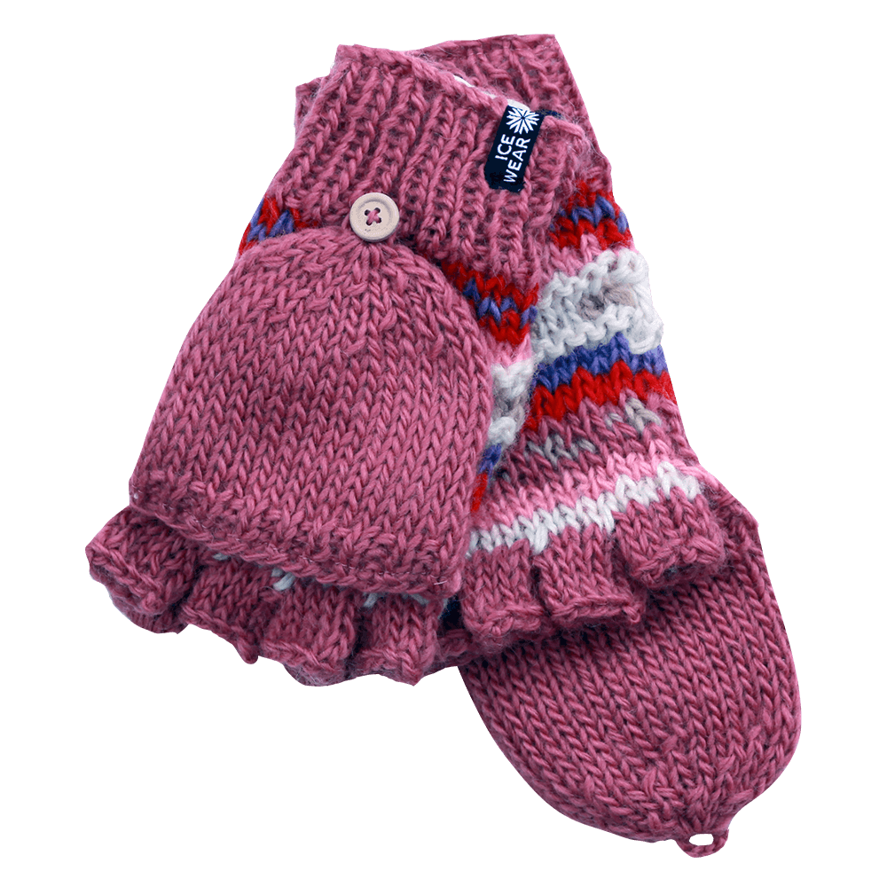 MAGNEY Hand knitted fingerless wool gloves