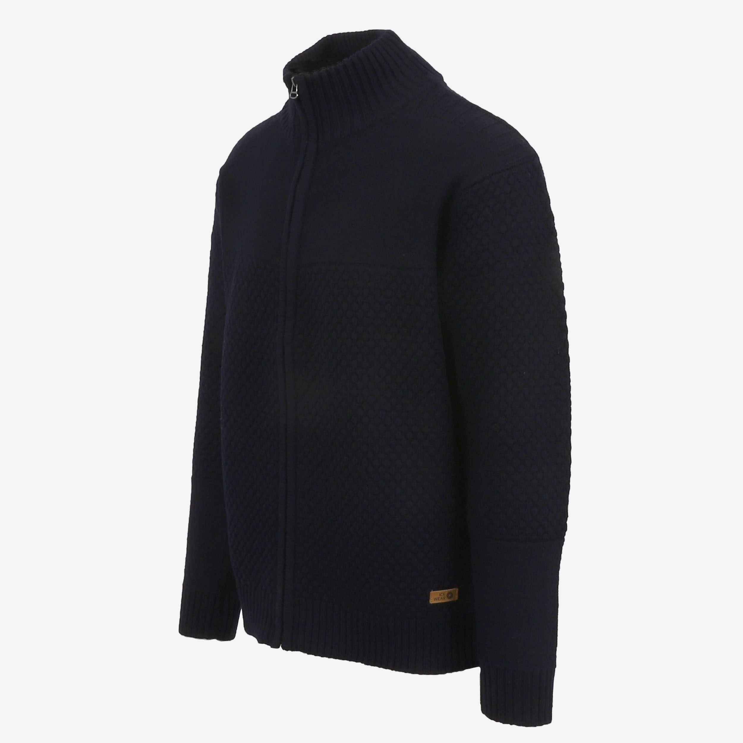 Meyvant Wollstrickjacke mit Reißverschluss 