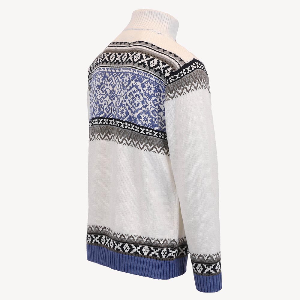 OSLO hálfrennd peysa með norsku mynstri