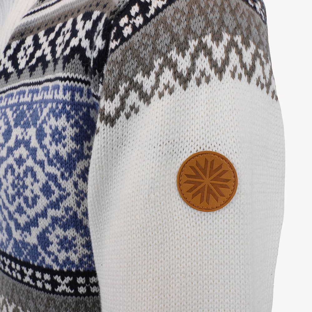 OSLO hálfrennd peysa með norsku mynstri