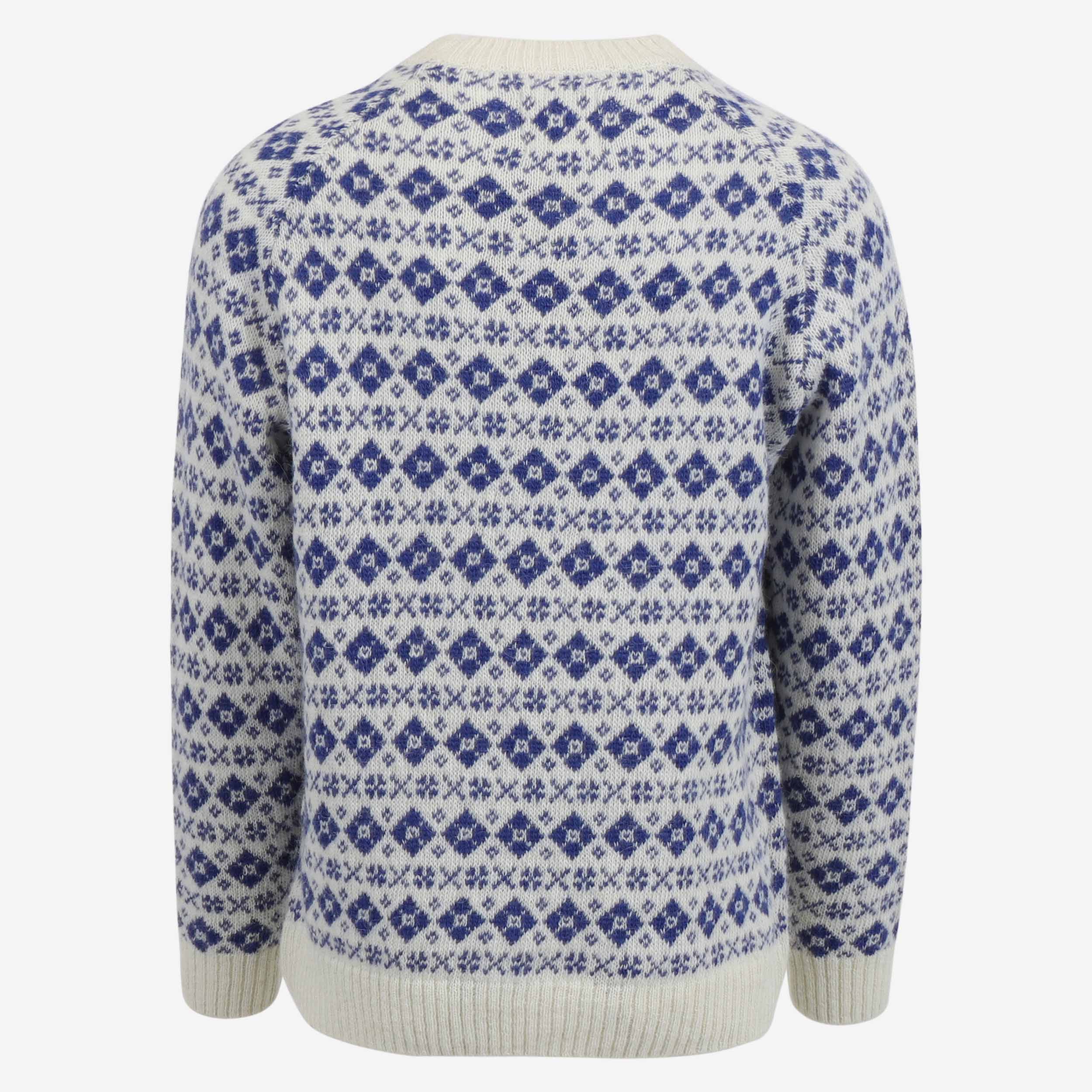 VAGLASKÓGUR男装羊毛砖石针织图案衫