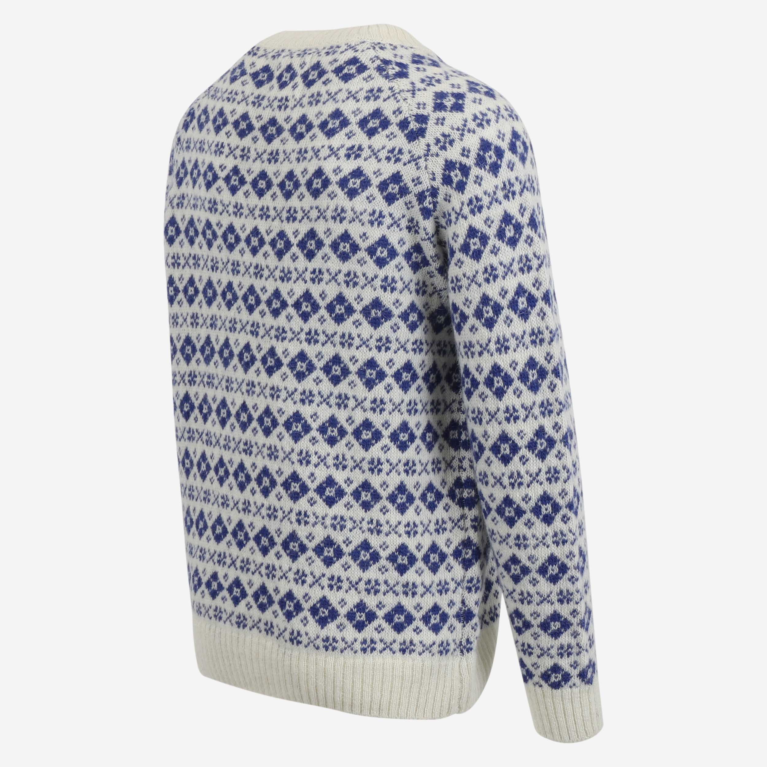 VAGLASKÓGUR男装羊毛砖石针织图案衫