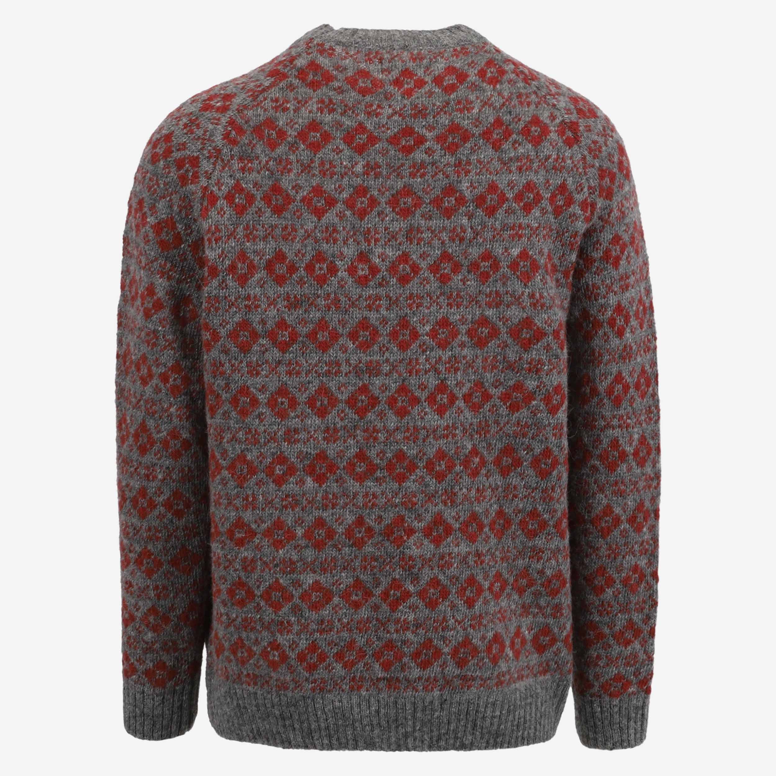 VAGLASKÓGUR男装羊毛砖石针织图案衫