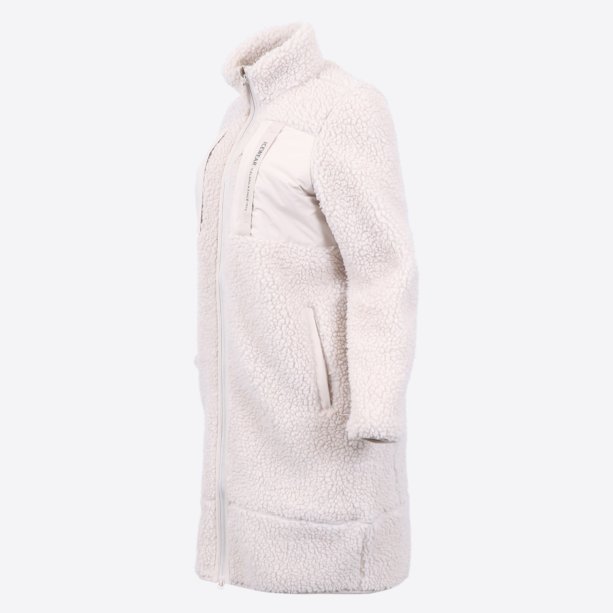 Hergilsey sherpa wool long coat