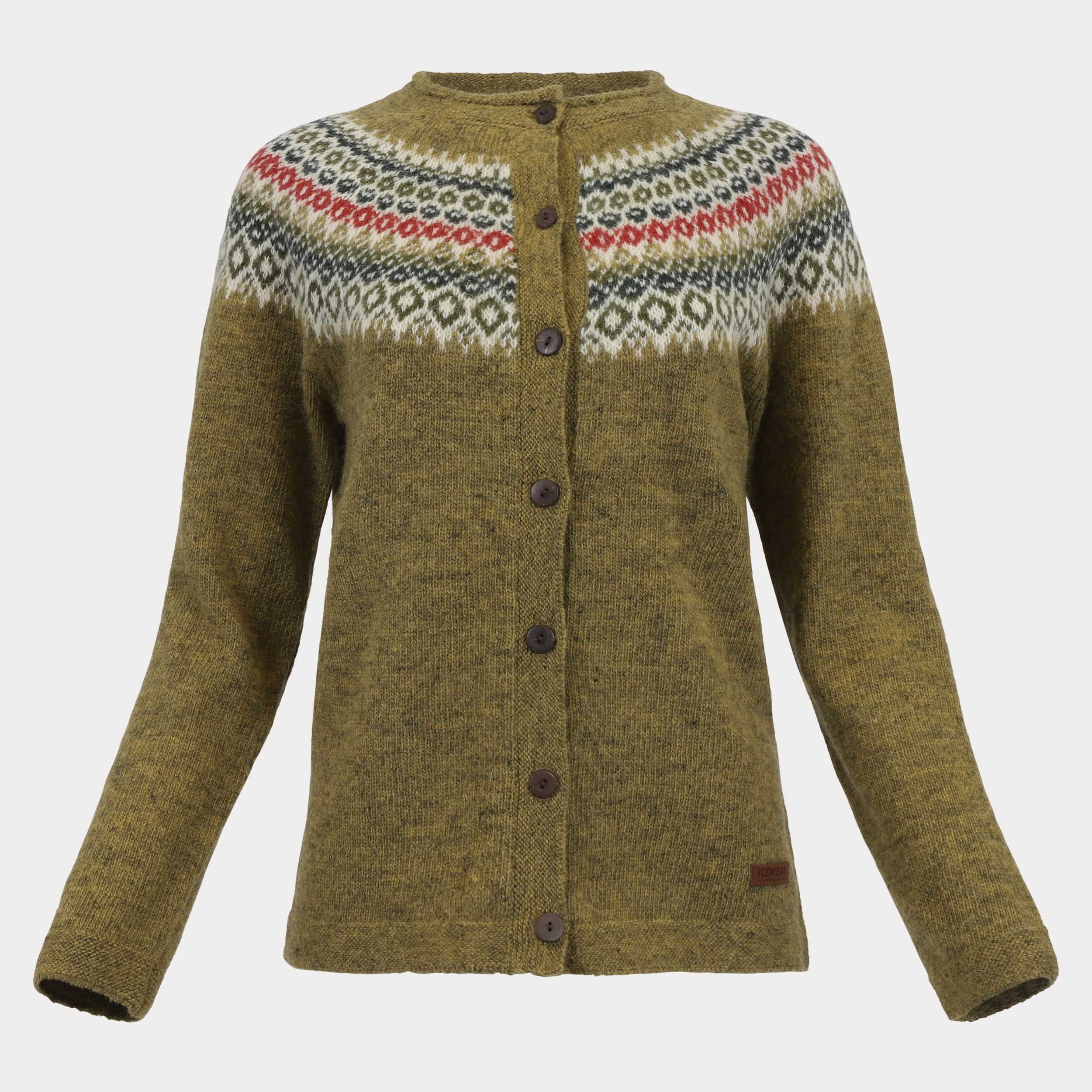 FAGRADALSFJALL hneppt íslensk ullarpeysa