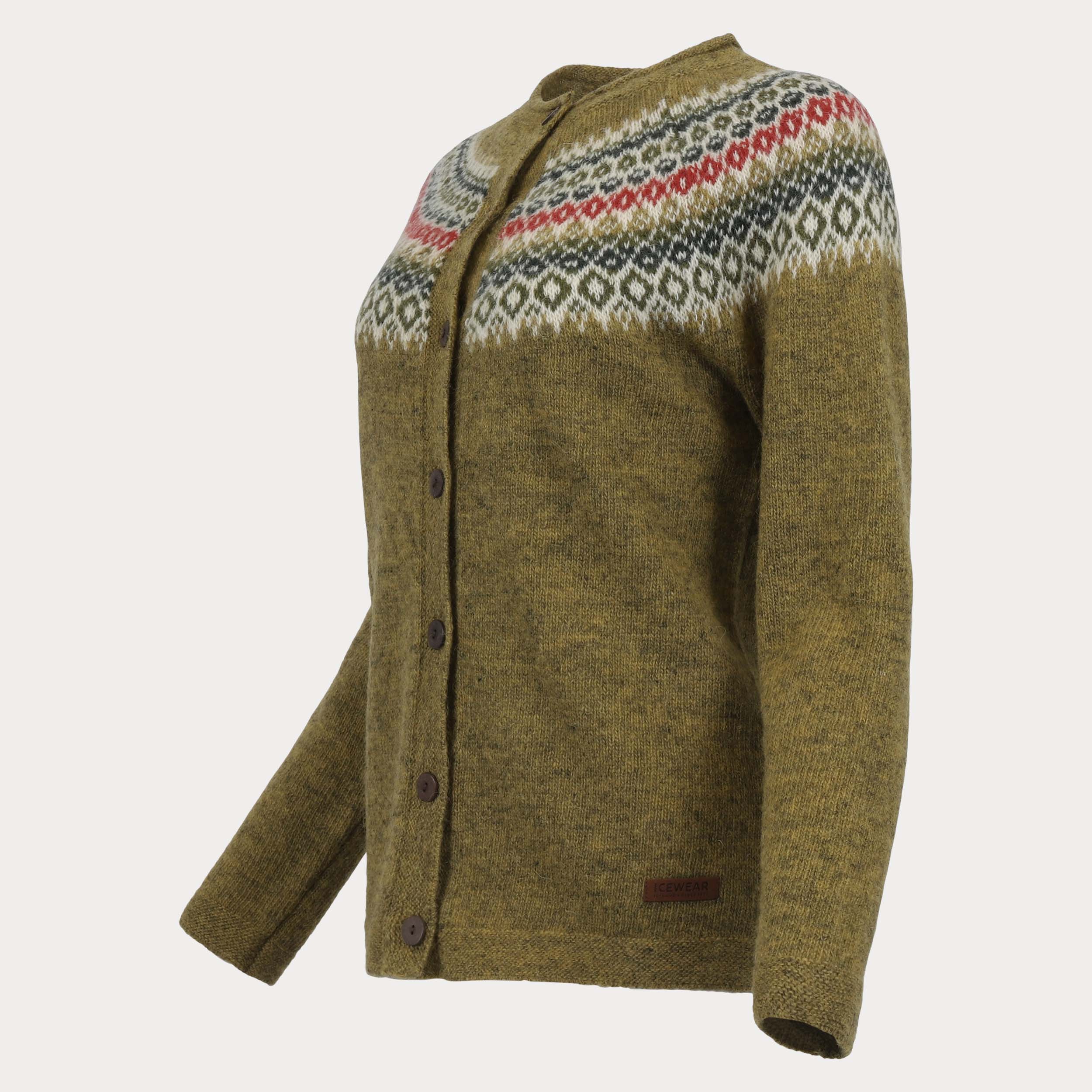 FAGRADALSFJALL hneppt íslensk ullarpeysa