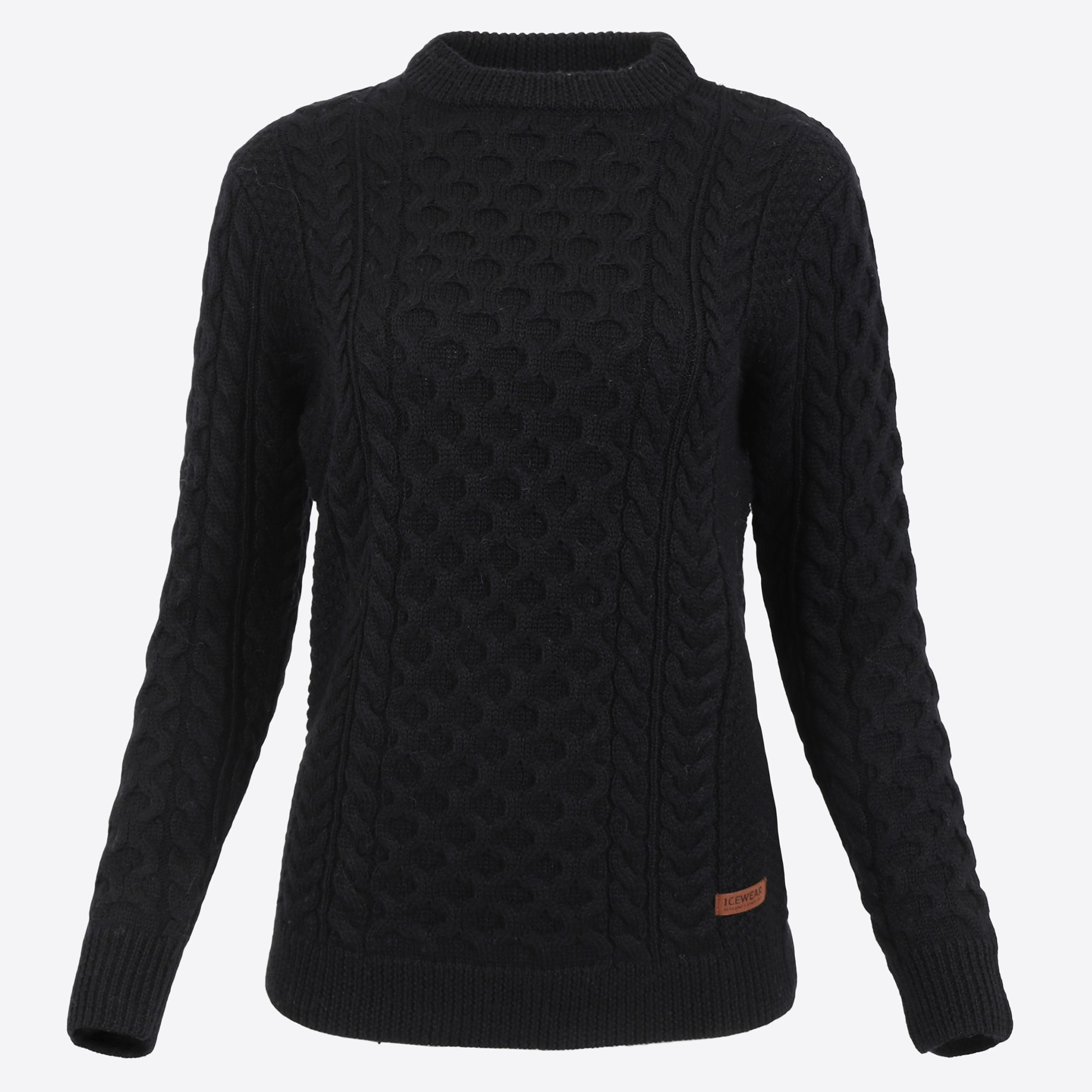 HALLDÍS 绞花针织羊毛衫