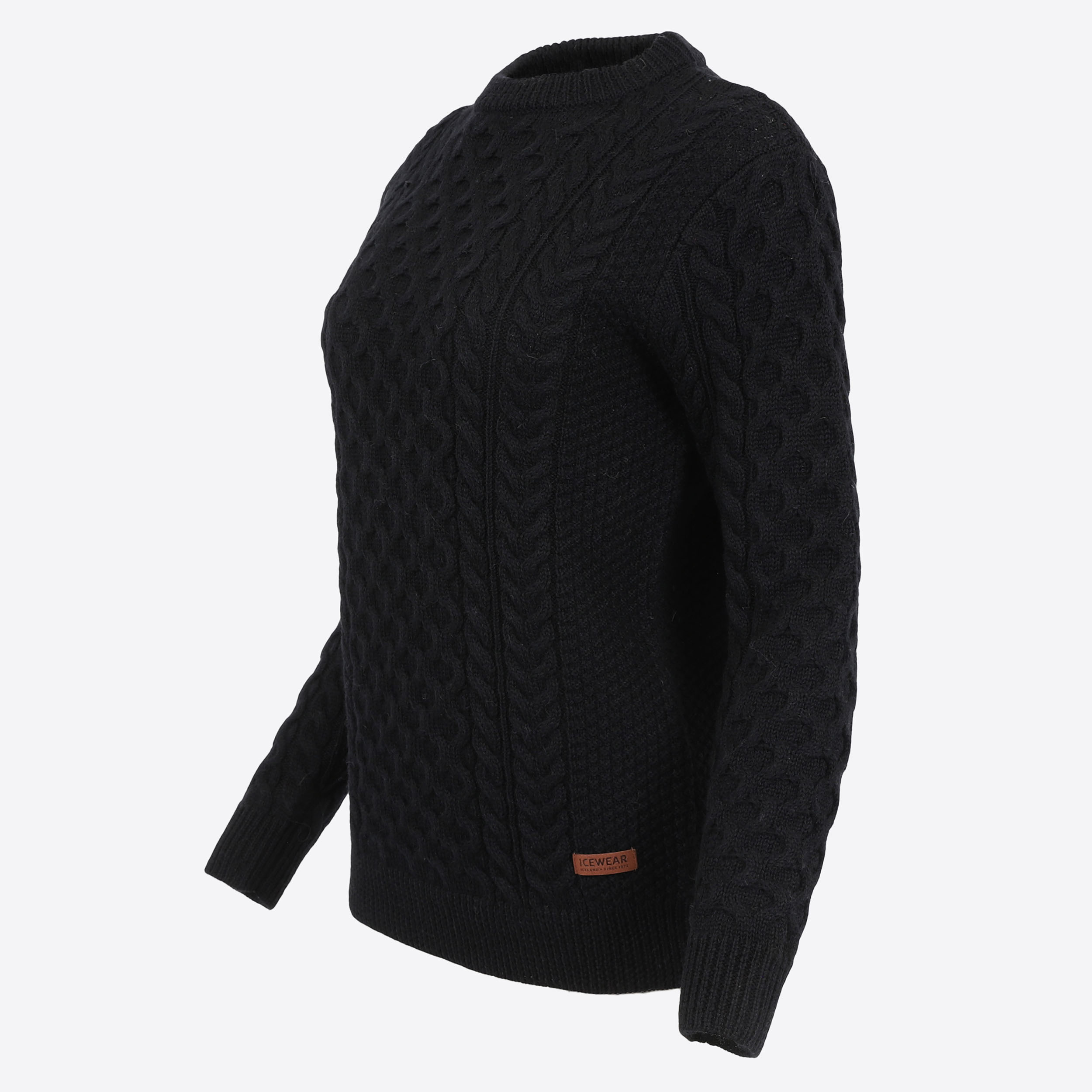 HALLDÍS 绞花针织羊毛衫