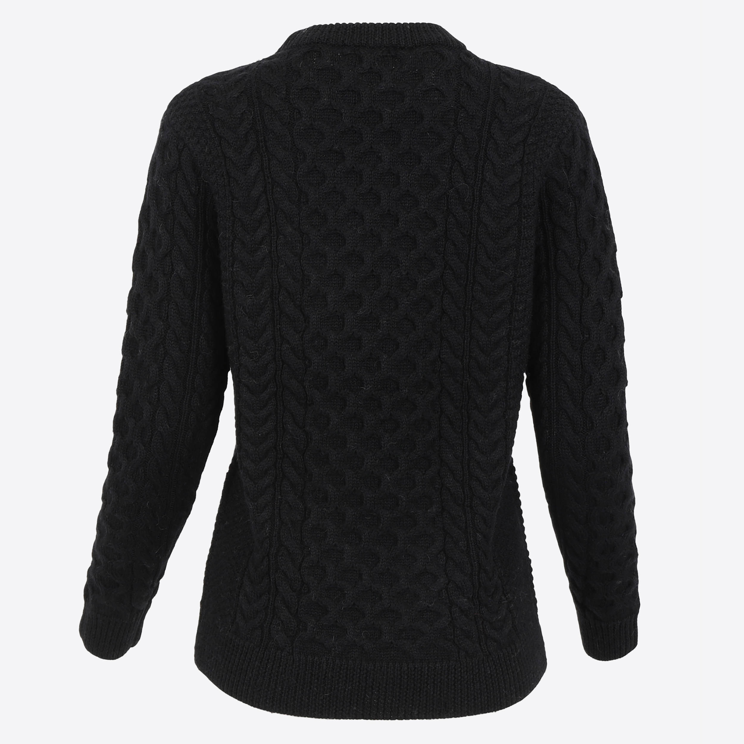 HALLDÍS 绞花针织羊毛衫