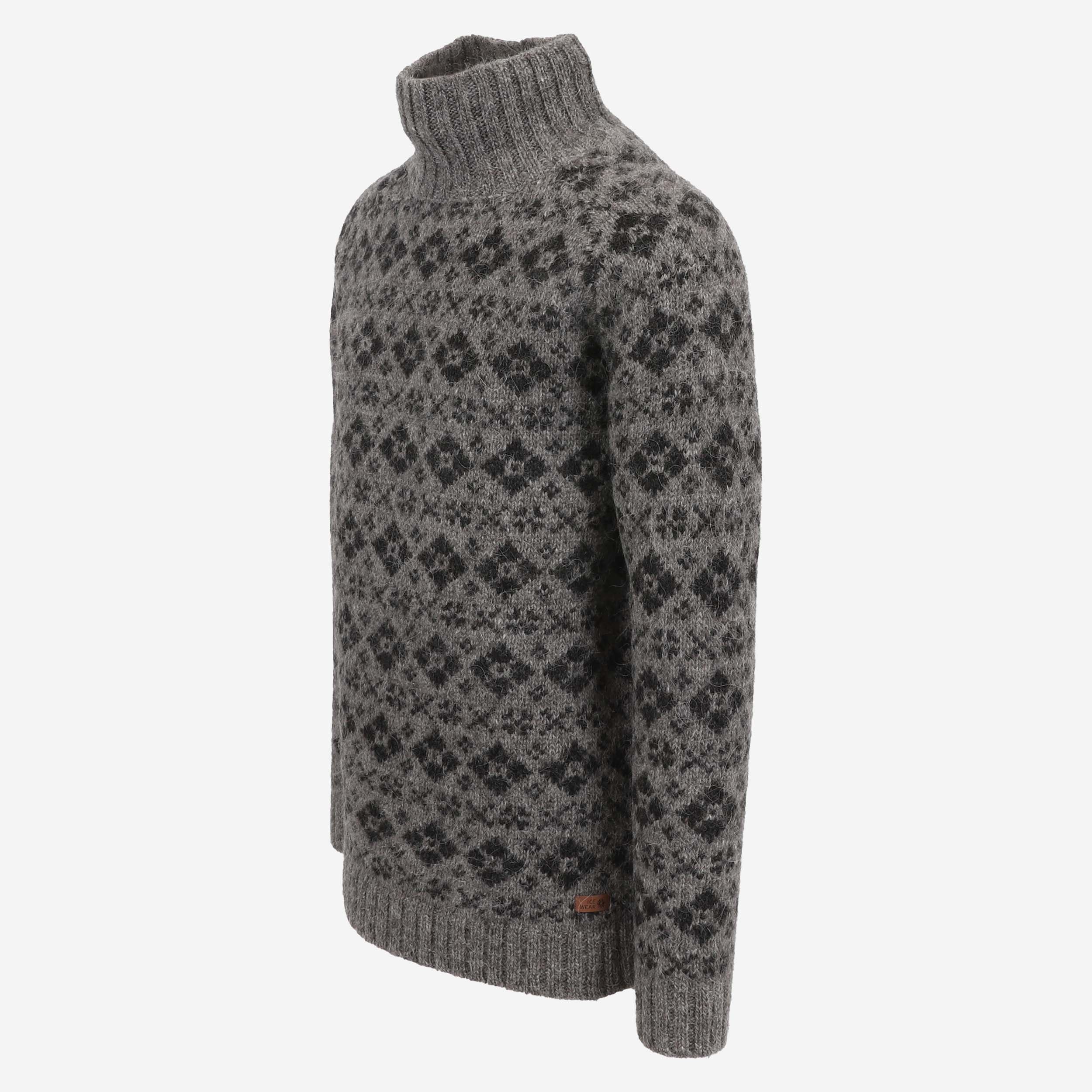 Gestur Pull Nordique en Laine à col roulé