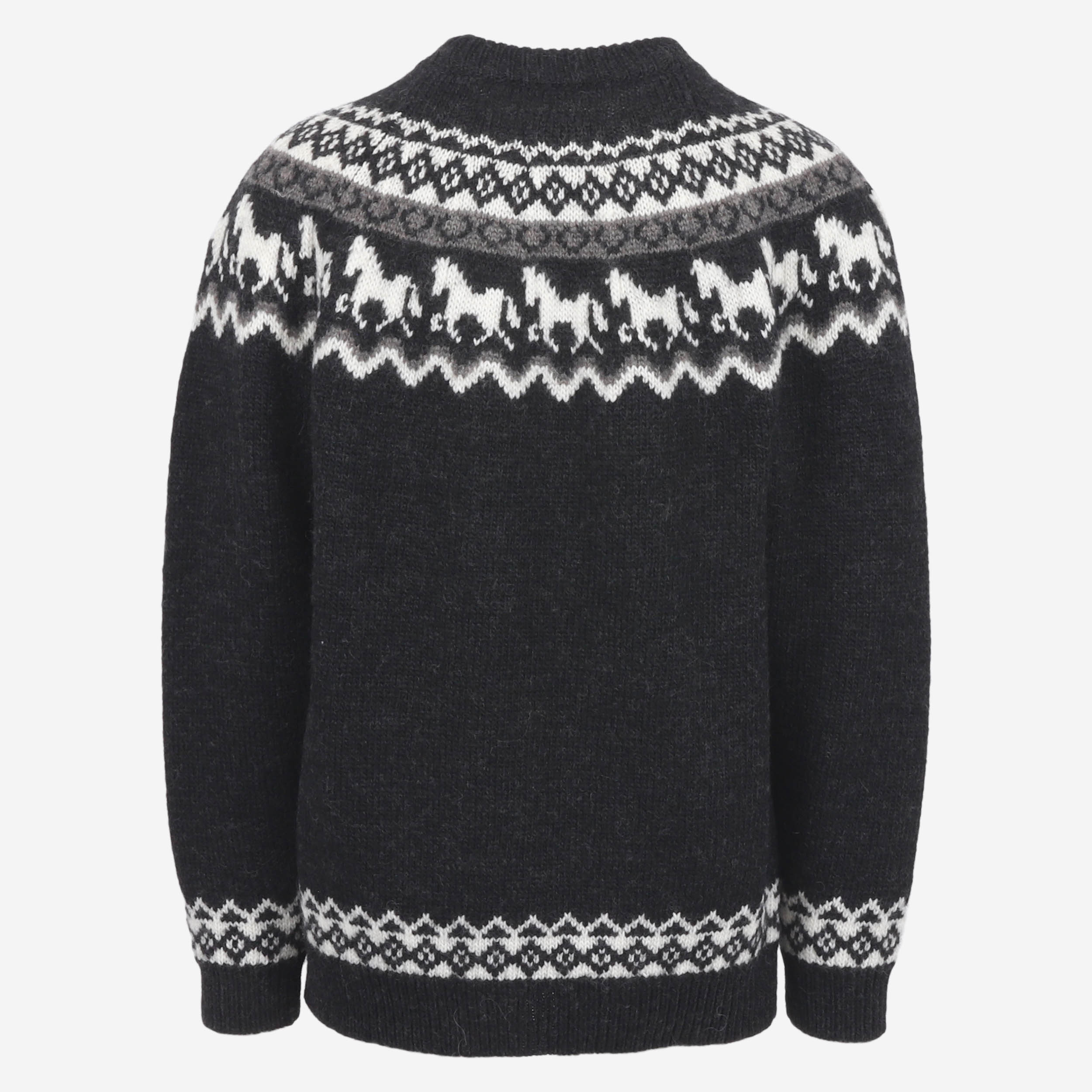 Sleipnir Pferd Muster Wollpullover 