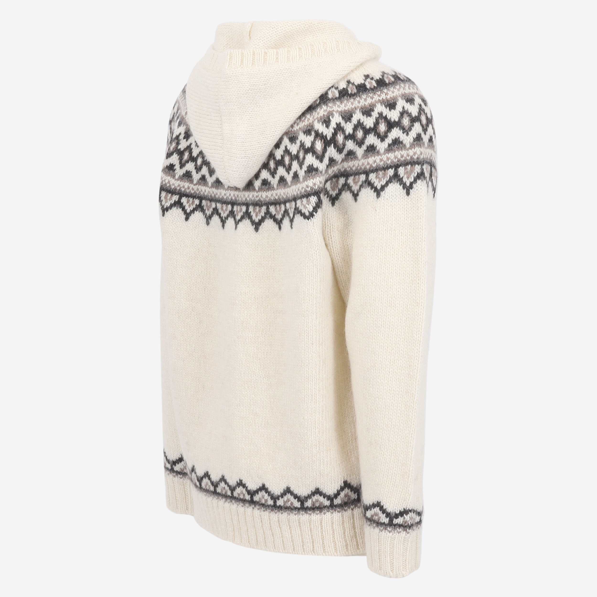 Brynjudalur Icelandic wool knitted hooded sweater