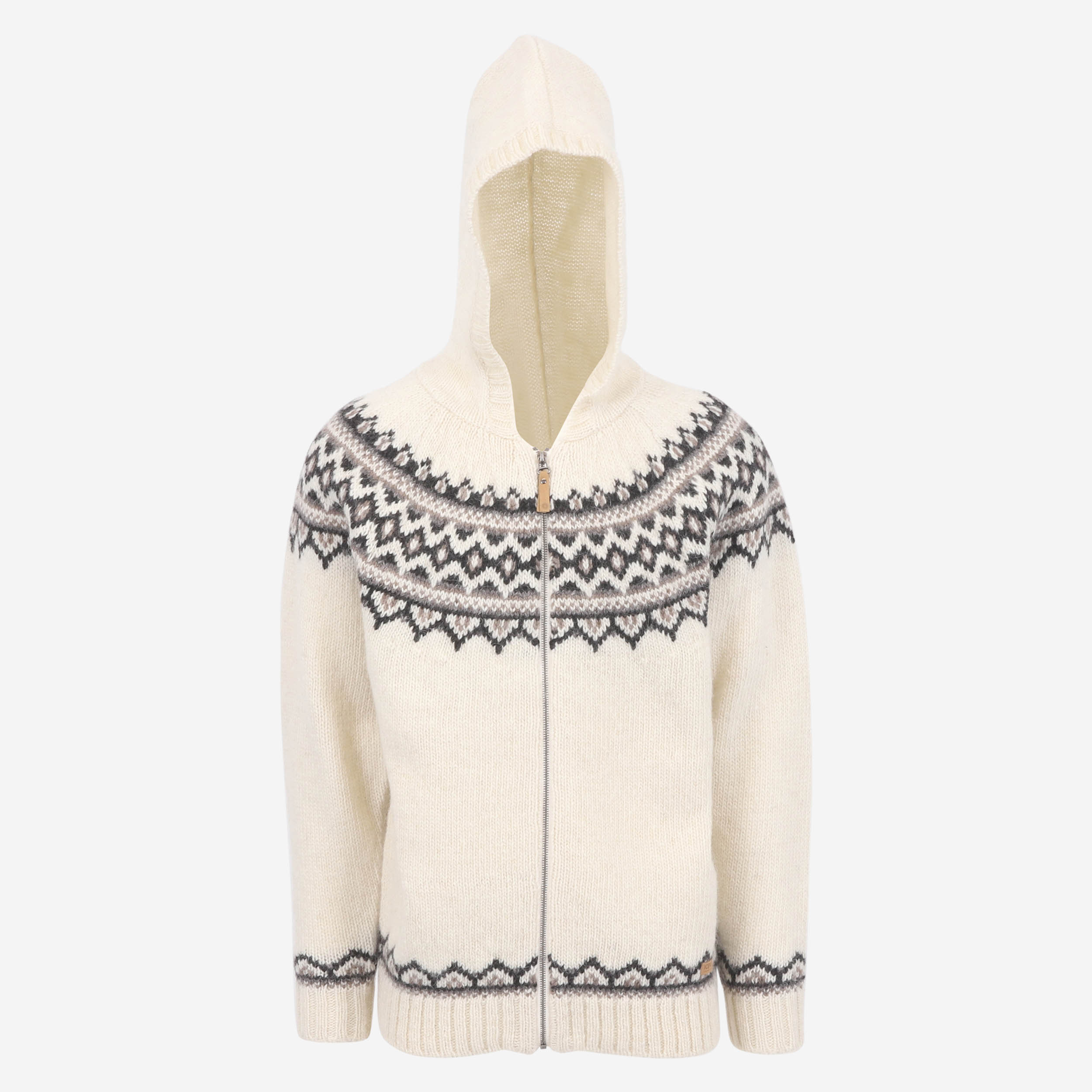 Brynjudalur Icelandic wool knitted hooded sweater