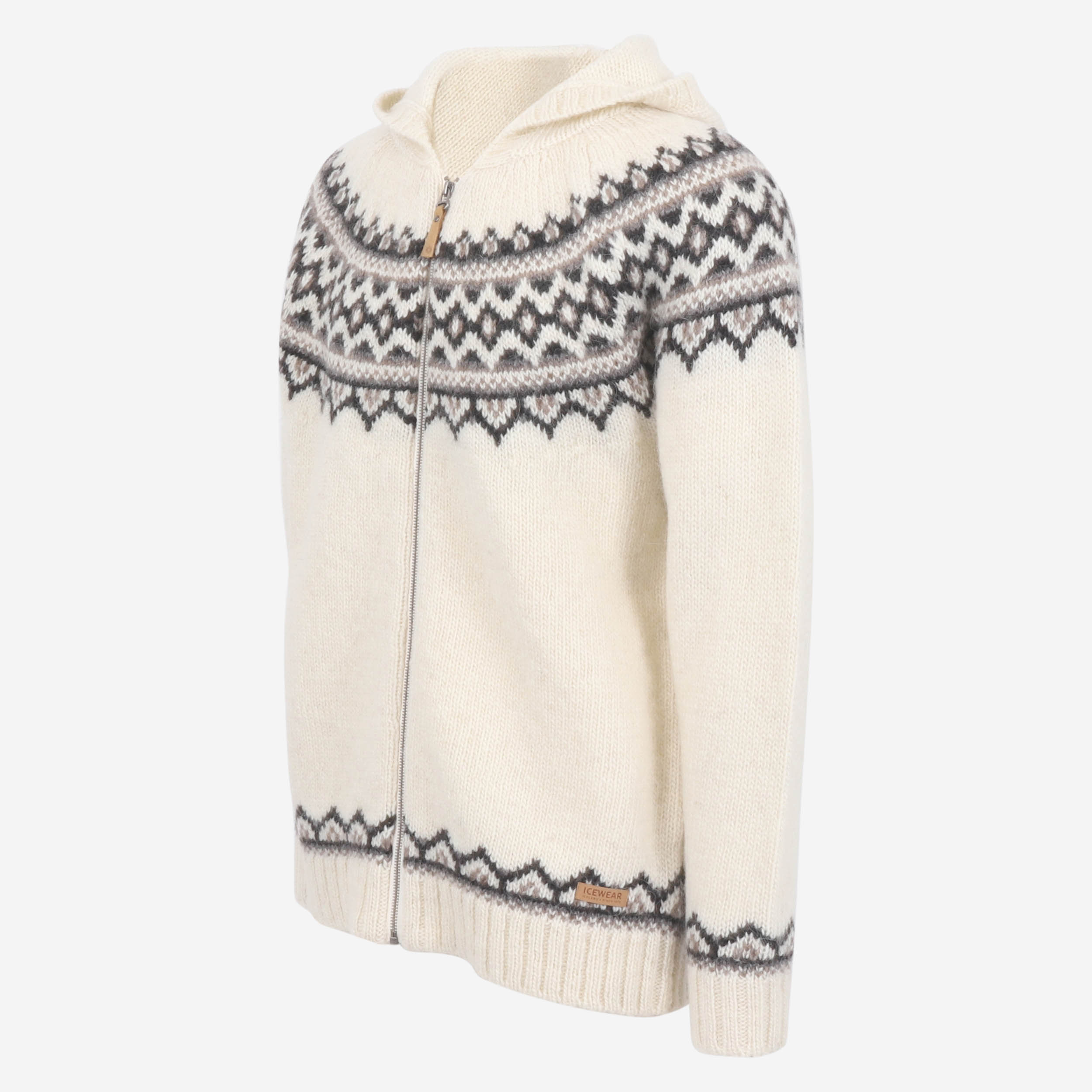 Brynjudalur Icelandic wool knitted hooded sweater