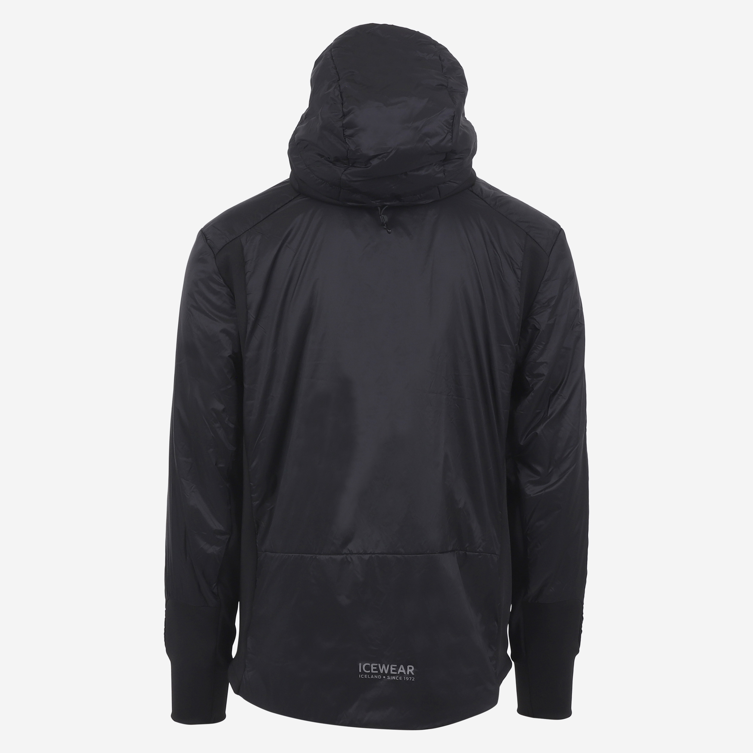 Black sheep Icelandic wool filled hooded jacket