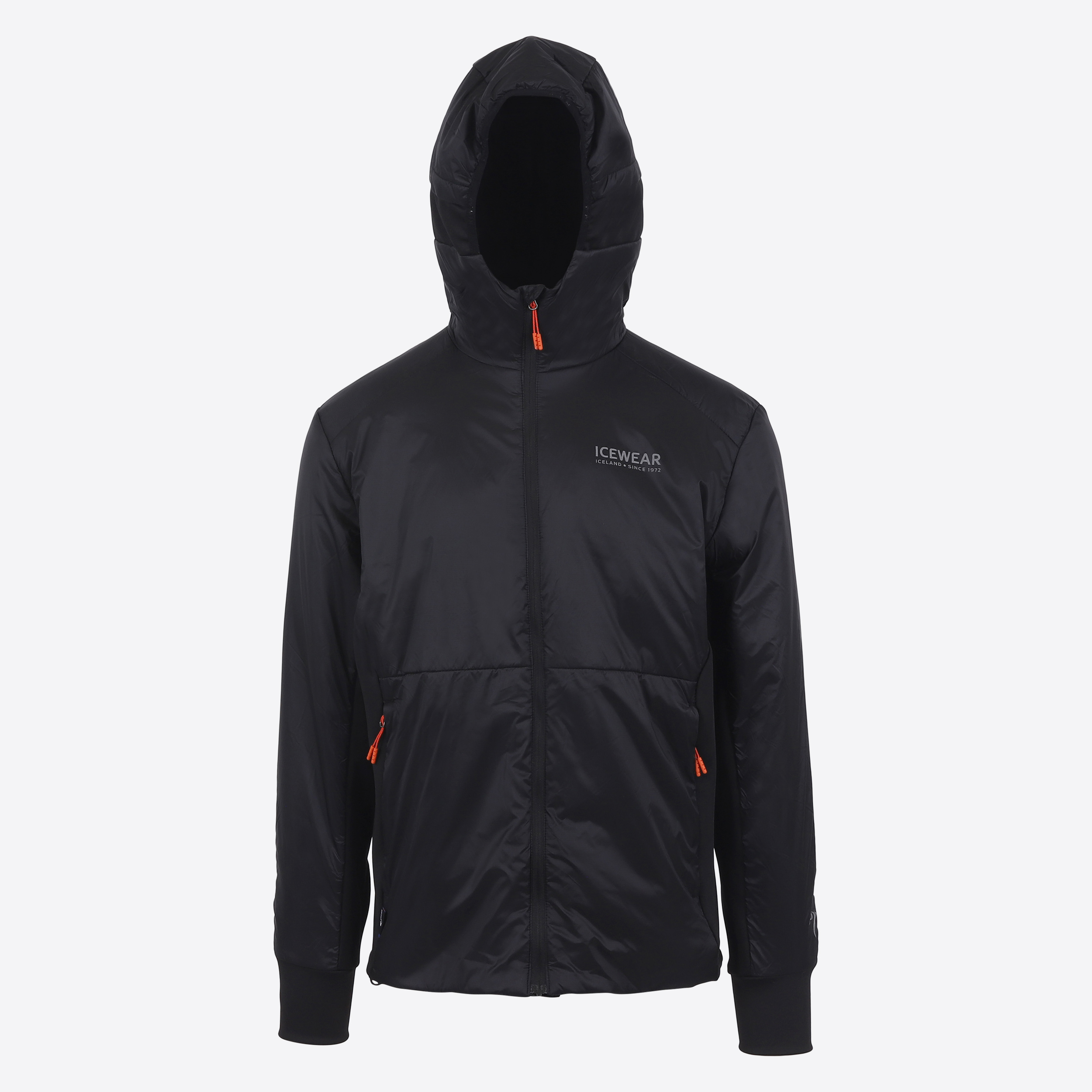 Black sheep Icelandic wool filled hooded jacket